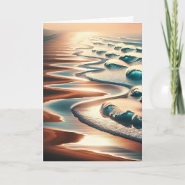 Cartão Aniversário Personalizado da Arte do Oceano bonito