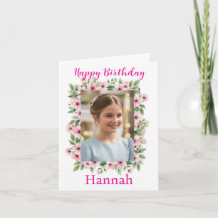 Cartão Aniversário Personalizado Da Bonito Menina Doce Tá