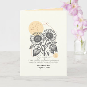 Cartão Aniversário Personalizado da Flor de Nascimento de