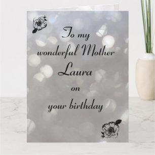 Cartão Aniversário personalizado da mãe