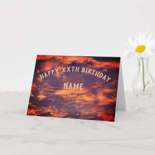 Cartão Aniversário Personalizado da Manhã Sky