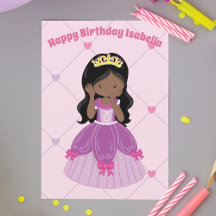 Aniversário Personalizado da Princesa Africana Ame