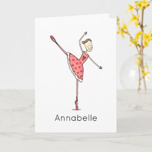 Cartão Aniversário Personalizado de Bailarina