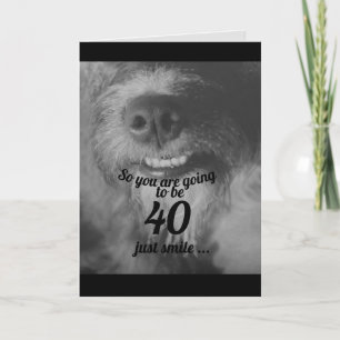 Cartão aniversário personalizado de humor de cão engra