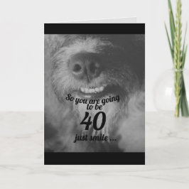 Cartão aniversário personalizado de humor de cão engraçad