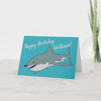 Aniversário Personalizado do Tubarão Branco do exc