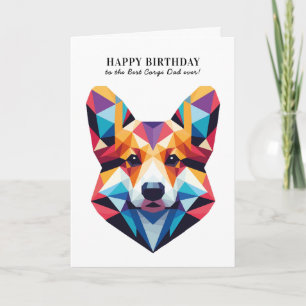 Cartão Aniversário Personalizado Moderno do Pai de Cães C