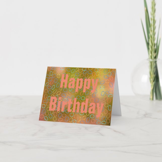Cartão Aniversário Personalizável (Frente)