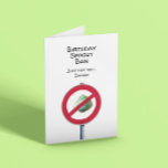 Cartão Aniversário personalizável do Ban Sprout Ban<br><div class="desc">"Birthday Sprout Ban". Cartão de aniversário engraçado e personalizável. Ótimo para quem odeia brotos!</div>