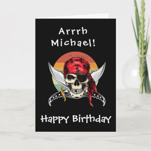 Cartão Aniversário Pirata