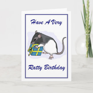 Cartão Aniversário Ratty