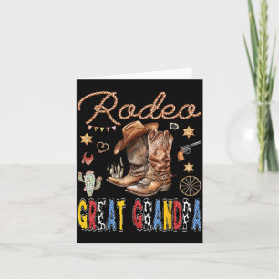 Cartão Aniversário Rodeio Bisavô Cowboy Ocidental