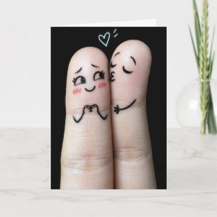 Cartão Aniversário Romance de Dois Dedos