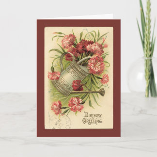 Cartão Aniversário saudando a reprodução do Vintage