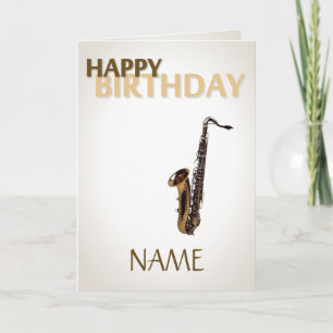 Cartão Aniversário Sax