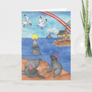 Cartão ANIVERSÁRIO - Selos