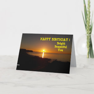 Cartão Aniversário Sunset