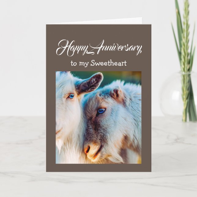 Cartão Aniversário Sweetheart para VELHA GOAT te ama (Frente)