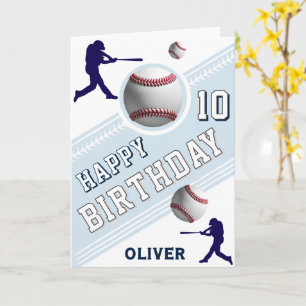 Cartão Aniversário Temático de Jogador de Beisebol do Mod