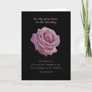 Cartão Aniversário, tia Excelente, rosa rosa rosa rosa no