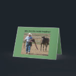 Cartão Aniversário velho parvo do vaqueiro e do cavalo<br><div class="desc">Cartão customizável que é uma celebração de vaqueiros idosos e de cavalos velhos. Compartilharam de contos altos e de lições da vida - e têm as cicatrizes para prová-lo! É o cavalo velho paciente - como este Appaloosa - que deixa os netos o tachear com o que quer que pode...</div>