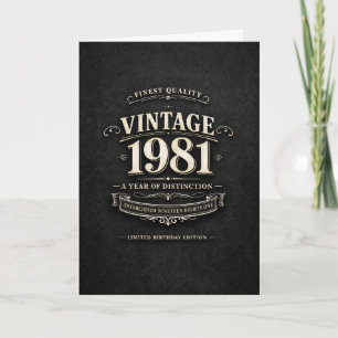 Cartão Aniversário Vintage 1981