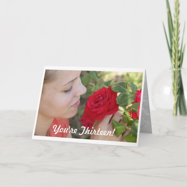 Cartão Aniversário - você é treze! (Frente)