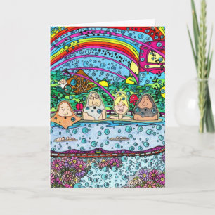 Cartão aniversários únicos obrigado amizade viagem arte