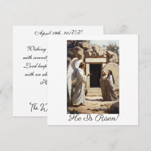Cartão Anjo Anuncia a Ressurreição Saudação