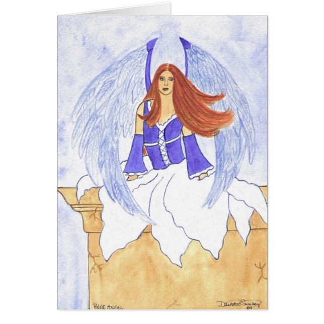 Cartão Anjo azul (Frente)