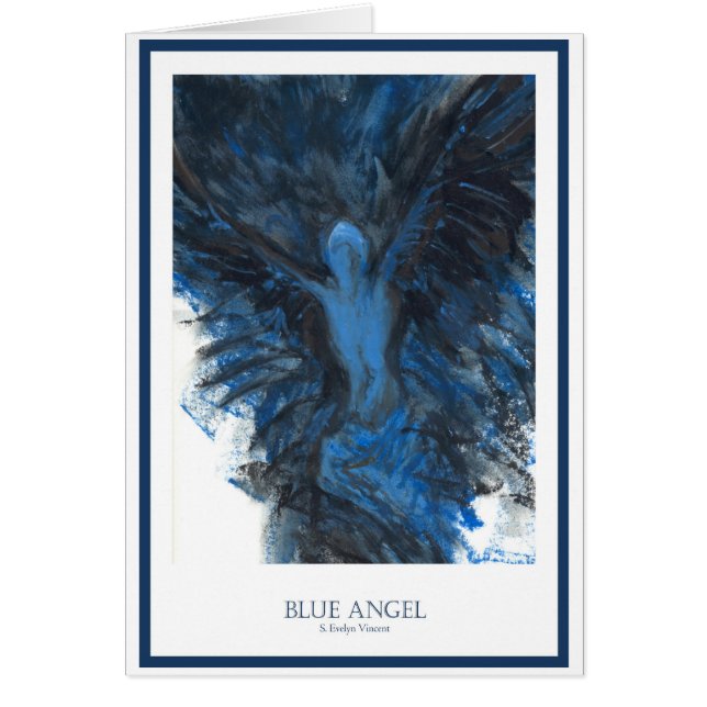 Cartão Anjo azul (Frente)