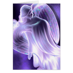 Cartão Anjo azul majestoso