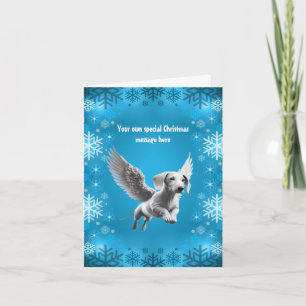Cartão Anjo Branco Dachshund Natal