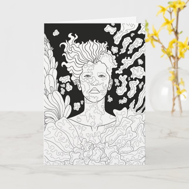 Cartão Anjo Caído (Flor Amarela)