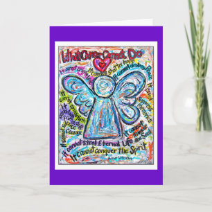 Cartão Anjo Colorido do Cancer