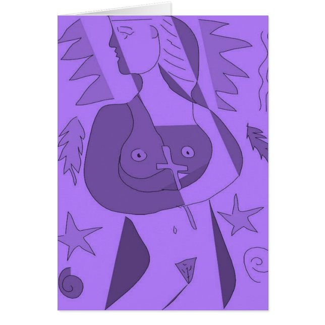 Cartão anjo com cruz (Frente)