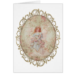 Cartão Anjo com flores