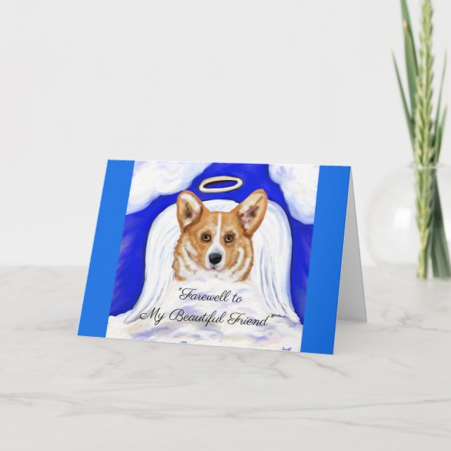 Cartão Anjo Corgi (Frente)
