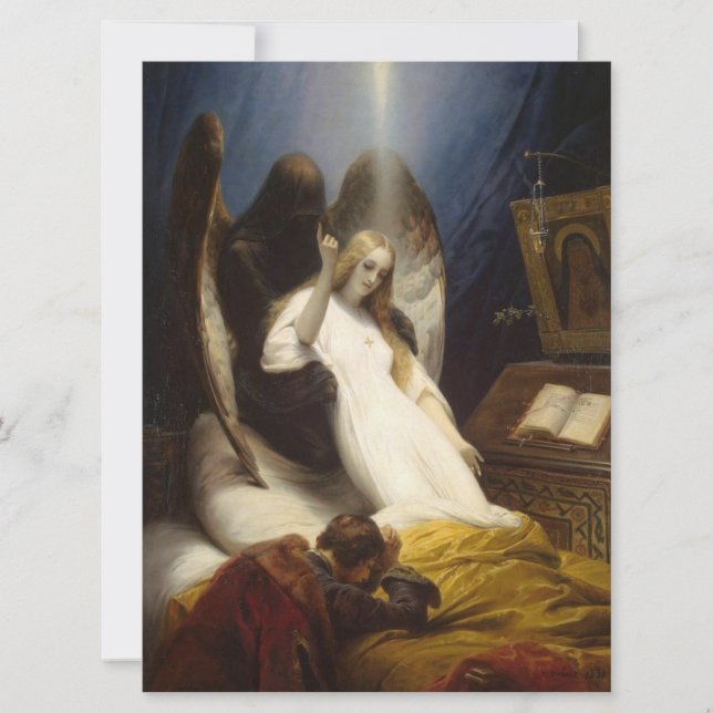 Cartão Anjo da Morte (Indo ao Céu) (Horace Vernet) (Frente)