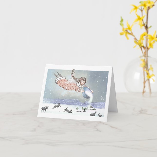 Cartão Anjo da Neve (Flor Amarela)