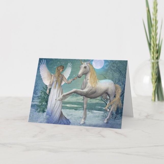 Cartão Anjo da neve (cartão) (Frente)