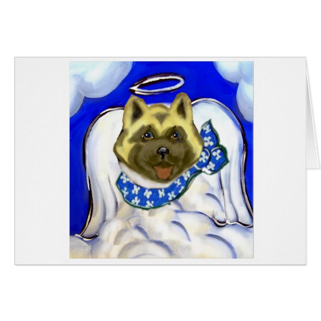 Cartão anjo de Akita (Frente Horizontal)