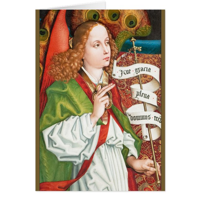 Cartão Anjo de Anunciação Schongauer CC1183 altar Anormal (Frente)