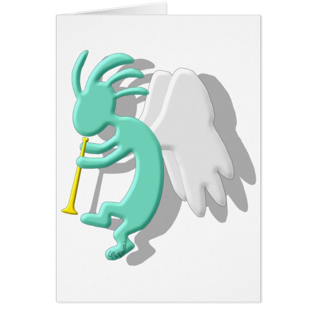 Cartão Anjo de Kokopelli (Frente)