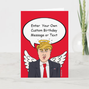 Cartão Anjo de Natal Trump - Personalize sua mensa