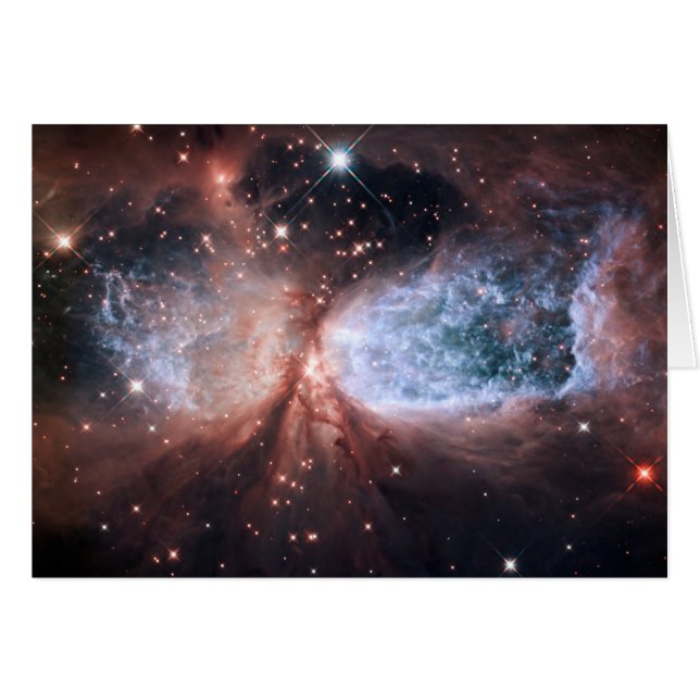 Cartão Anjo de Neve de Hubble (Frente Horizontal)