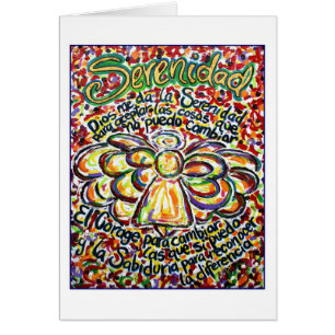 Cartão Anjo de Oração da Serenidade Espanhola