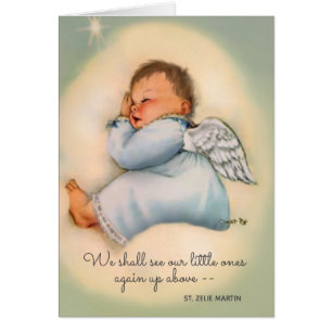 Cartão Anjo do bebé do aborto religioso