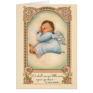 Cartão Anjo do bebé do aborto religioso