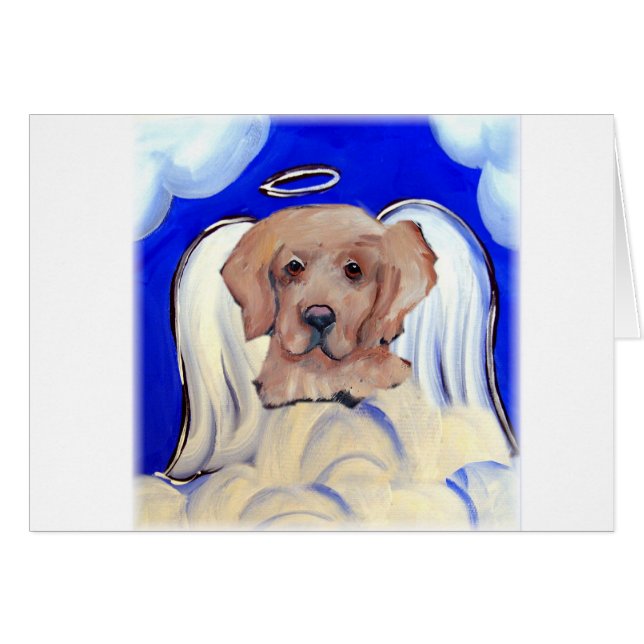Cartão Anjo Golden Retriever (Frente Horizontal)